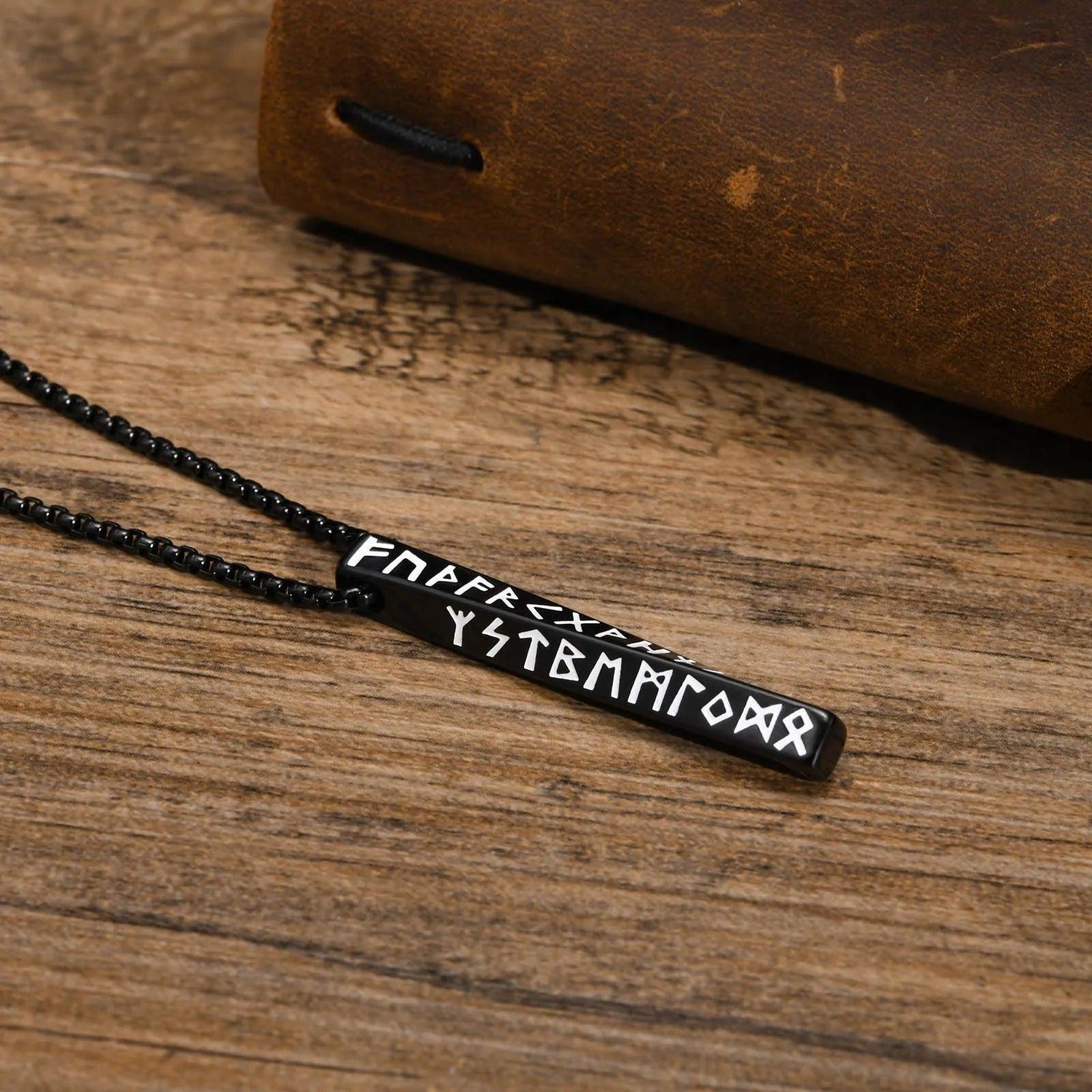 MPRAINBOW Viking Runes Pendant Necklace ,Stainless Steel Geometric Jewelry - Vikingborne