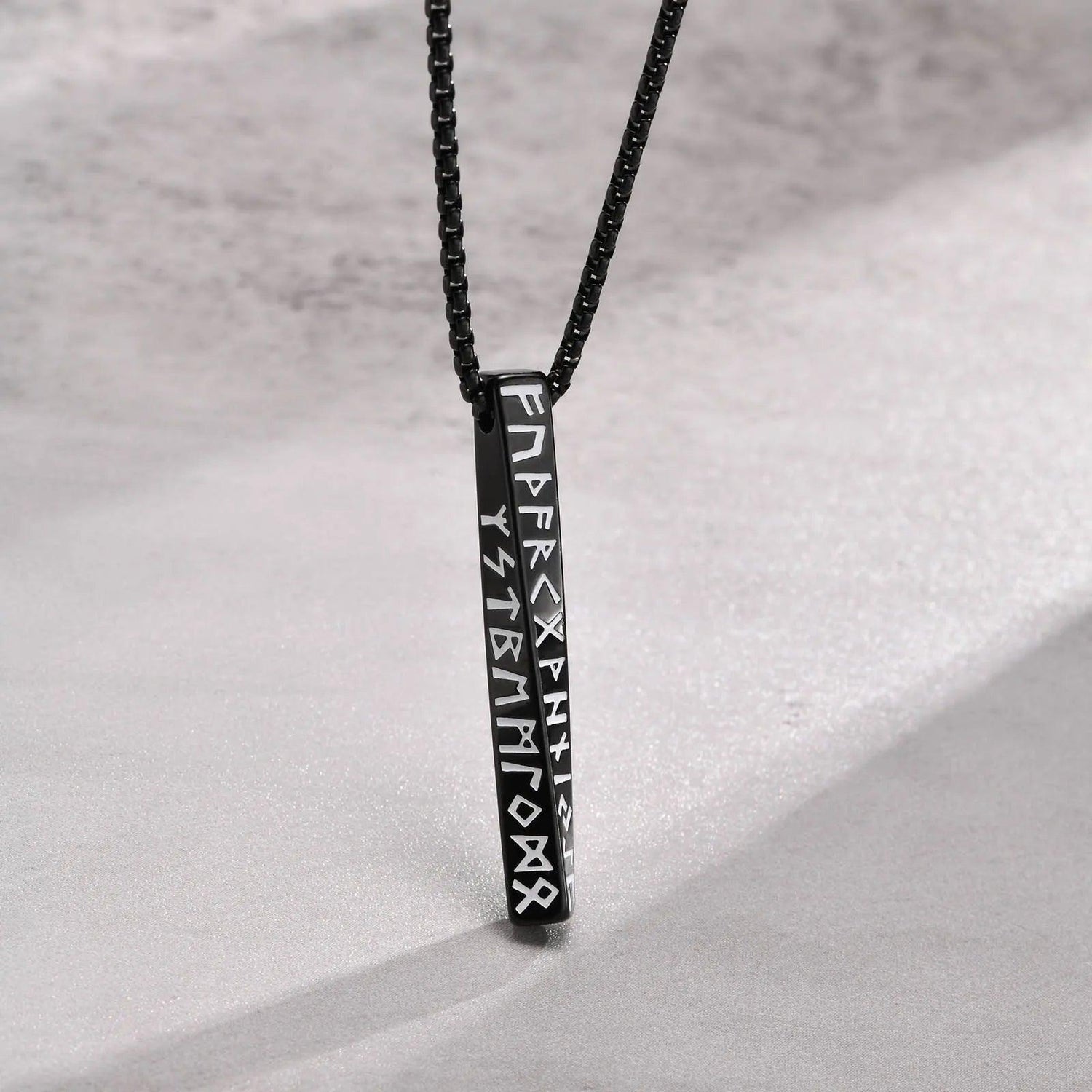 MPRAINBOW Viking Runes Pendant Necklace ,Stainless Steel Geometric Jewelry - Vikingborne