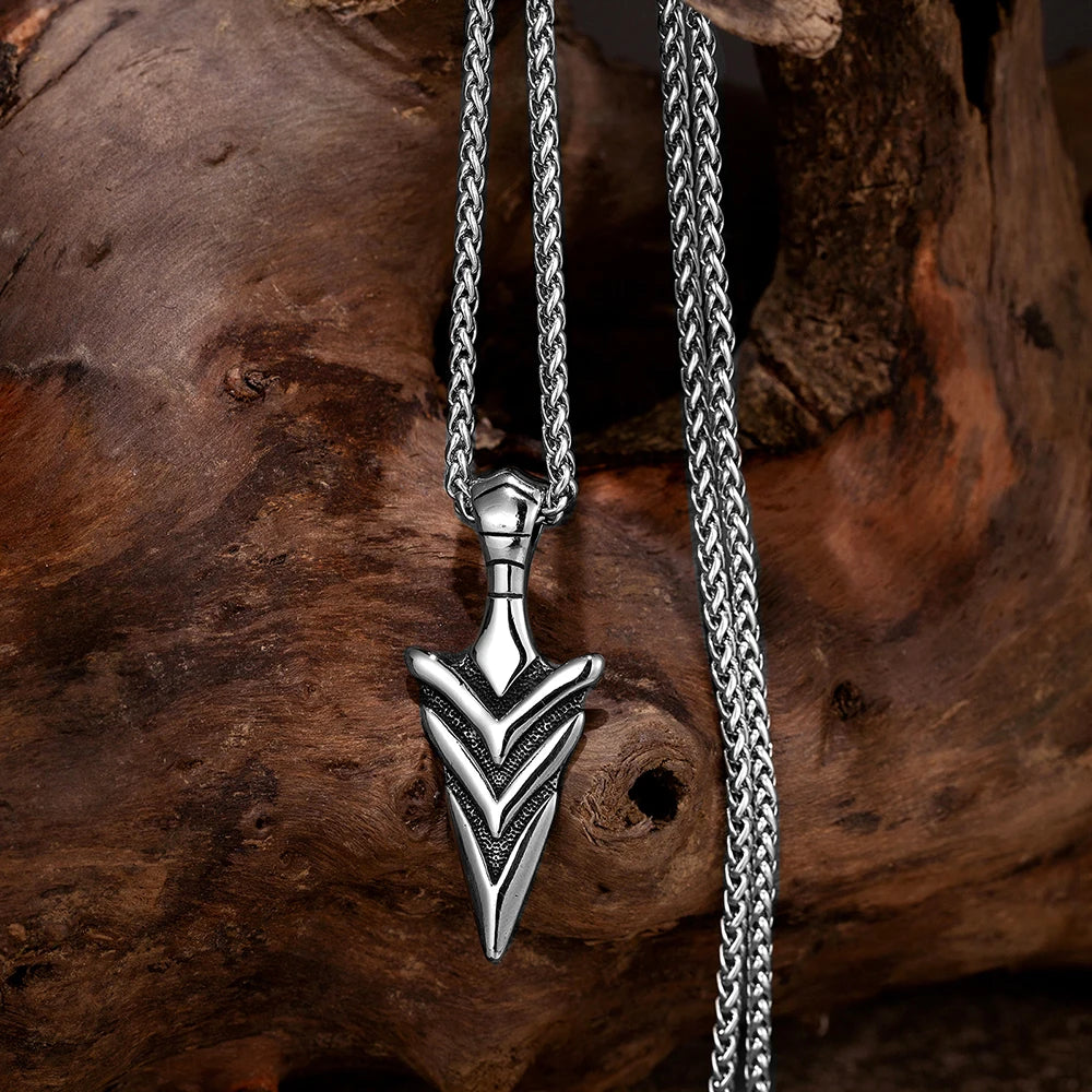 BOBO COVER Norse Mythology Odin's Spear Gungnir Necklaces Men Retro Stainless Steel Viking Pendant Scandinavian Amulet Self-defense Jewelry - Vikingborne