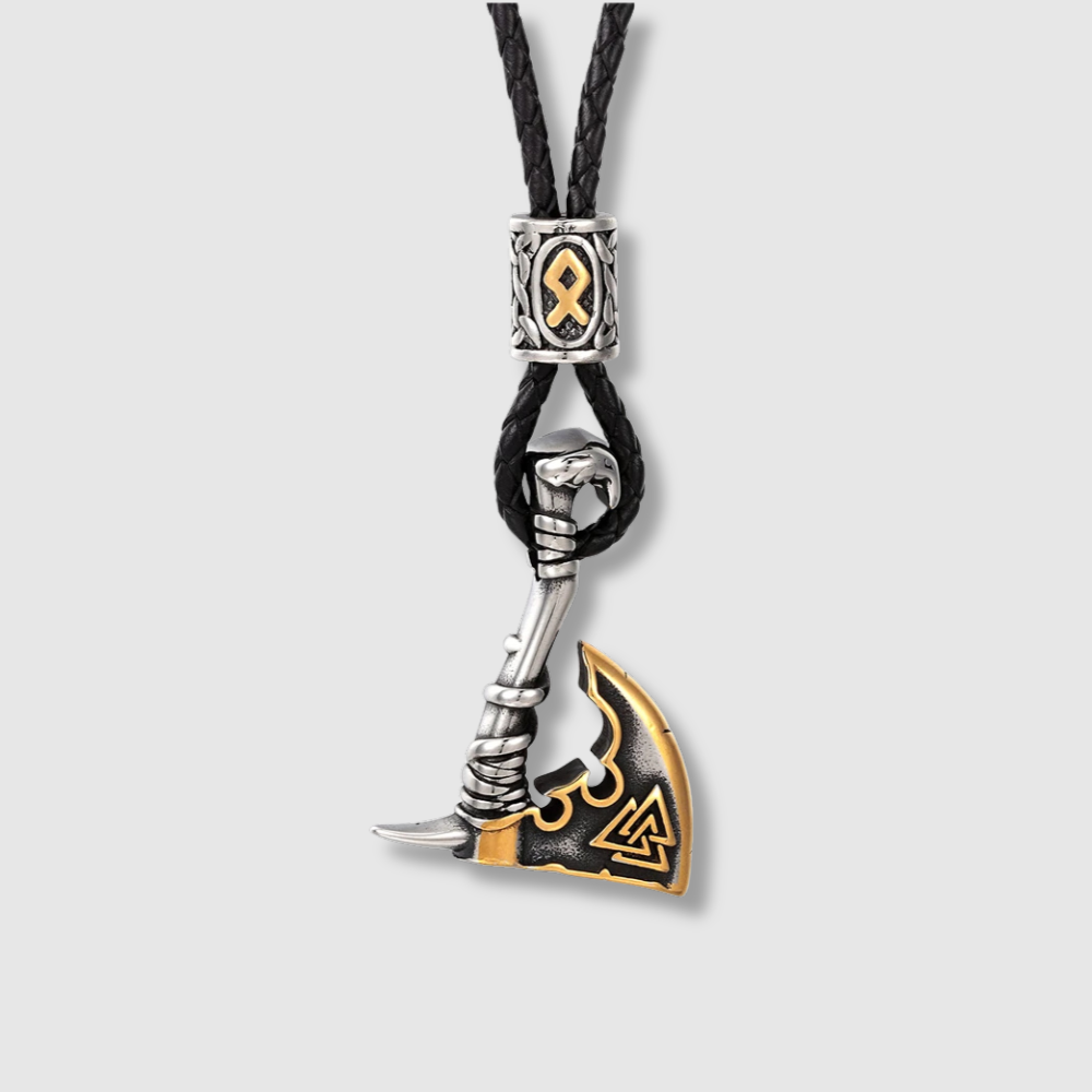 VALKNUT VIKING AXE PENDANT NECKLACE