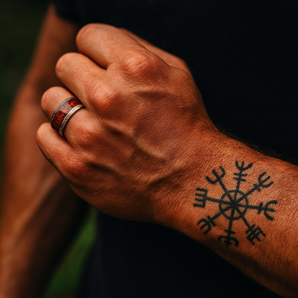 YGGDRASIL NATURE RING WITH NORSE RUNES - Vikingborne