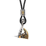 BOBO COVER Never Fade Norse Runes Vikings Ax Necklaces Men Stainless Steel Self-defense Hatchet Pendant Valknut Amulet Scandinavian Jewelry - Vikingborne