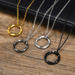MPRainbow Norse Viking Necklace ,Waterproof Stainless Steel Mobius Pendant - Vikingborne