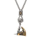 BOBO COVER Never Fade Norse Runes Vikings Ax Necklaces Men Stainless Steel Self-defense Hatchet Pendant Valknut Amulet Scandinavian Jewelry - Vikingborne