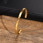 MPRAINBOW Men's Stainless Steel Solid Metal Mobius Viking Twisted Bracelets,Minimalist Open Cuff Bangles Gifts for Male Boys Jewelry - Vikingborne