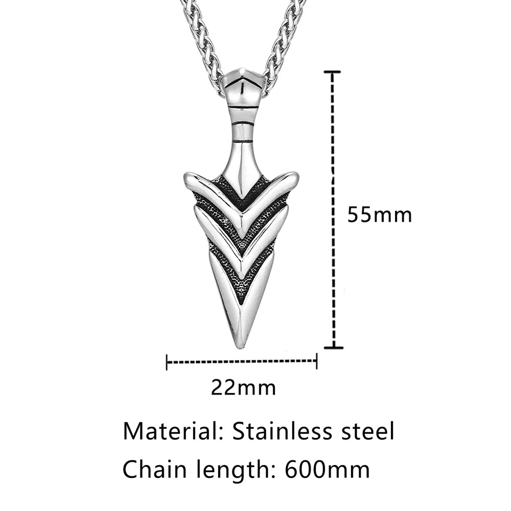 BOBO COVER Norse Mythology Odin's Spear Gungnir Necklaces Men Retro Stainless Steel Viking Pendant Scandinavian Amulet Self-defense Jewelry - Vikingborne