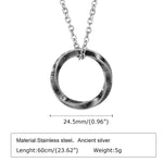 MPRainbow Norse Viking Necklace ,Waterproof Stainless Steel Mobius Pendant - Vikingborne