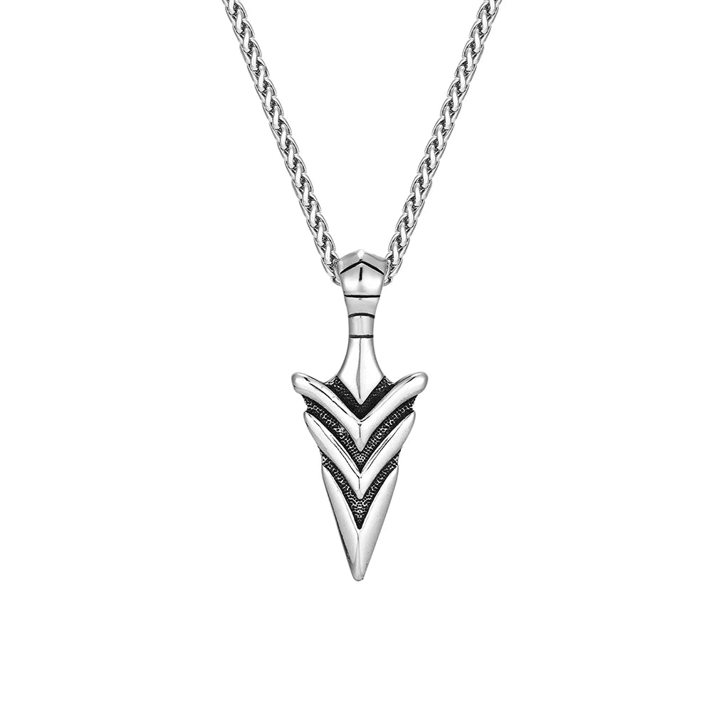 BOBO COVER Norse Mythology Odin's Spear Gungnir Necklaces Men Retro Stainless Steel Viking Pendant Scandinavian Amulet Self-defense Jewelry - Vikingborne