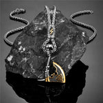 BOBO COVER Never Fade Norse Runes Vikings Ax Necklaces Men Stainless Steel Self-defense Hatchet Pendant Valknut Amulet Scandinavian Jewelry - Vikingborne