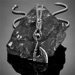BOBO COVER Never Fade Norse Runes Vikings Ax Necklaces Men Stainless Steel Self-defense Hatchet Pendant Valknut Amulet Scandinavian Jewelry - Vikingborne